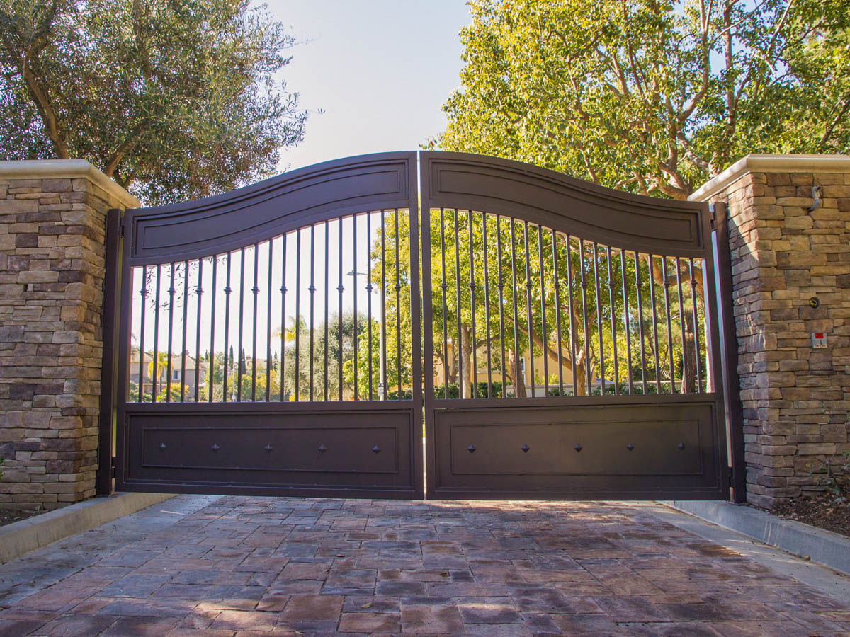Community gate entry.