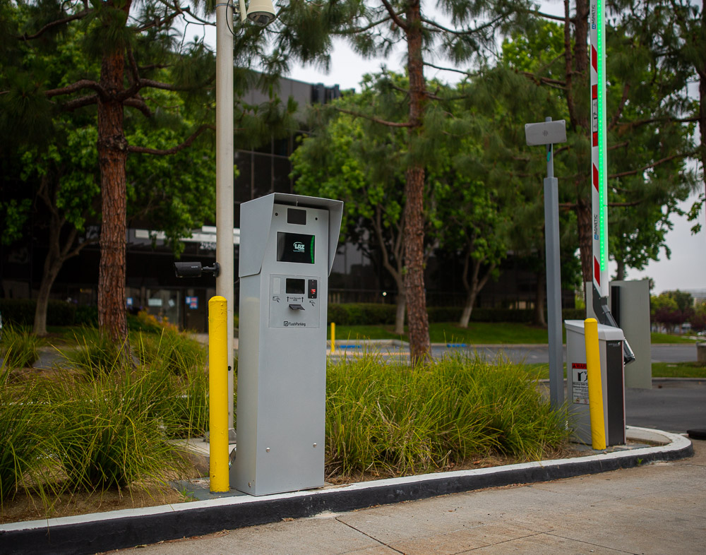 Automated barrier entry.