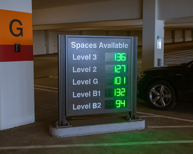 Parking space counter